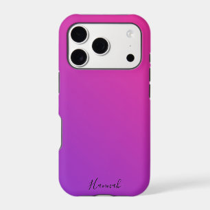 Purple Pink Gradient Personalized iPhone 17 Pro Case