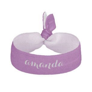 Purple Pink Hair Tie With Monogram