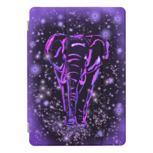 Purple Pink iPad Cover Elephant At Starry Night