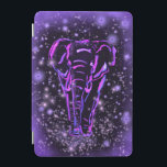 Purple Pink iPad Cover Elephant At Starry Night<br><div class="desc">Neon Purple Pink Elephant Walking At Starry Night Magic Animal Drawing - Choose / Add Your Unique Text / Color - Make Your Special Gift - Resize and move or remove and add elements / image with customization tool ! - Drawing and Design by MIGNED. You can also transfer my...</div>