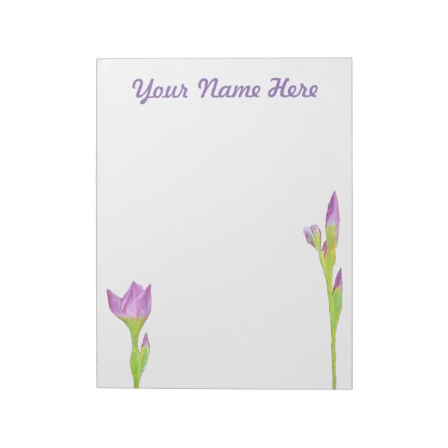 Purple Pink Iris Notepad (Rotated)