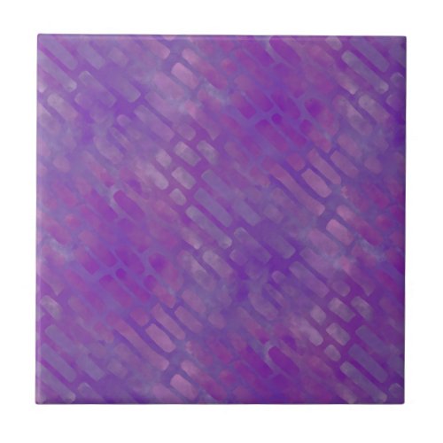 Purple pink lilac batik style stripe pattern ceramic tile