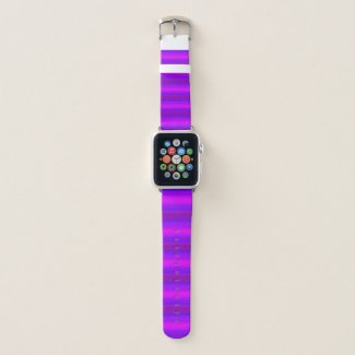Purple Pink Magenta Blue Stripes Abstract Pattern Apple Watch Band