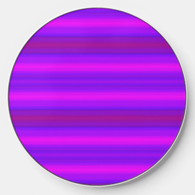 Purple Pink Magenta Stripes Wireless Charger
