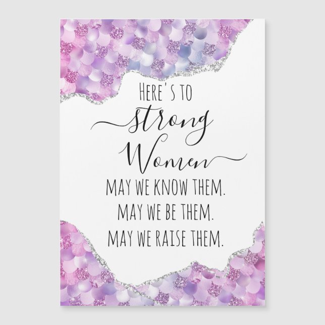 Purple & Pink Mermaid Glitter Quote Gift Idea (Front)