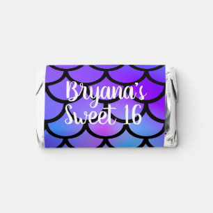 Purple Pink Mermaid Scales Beach Birthday Party Hershey's Miniatures