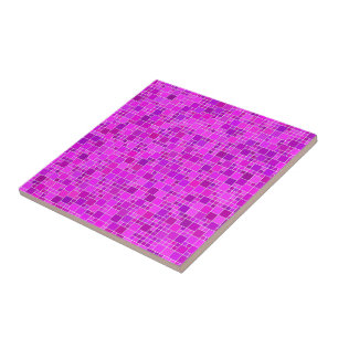 Purple Pink Mosaic - Beautiful Abstract - Chic Ceramic Tile