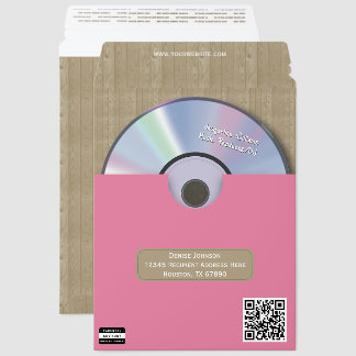Purple Pink Music Producer CD DJ Envelope Mailers