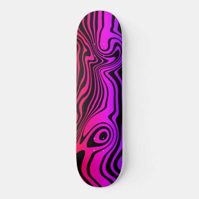 Purple Pink Neon Color Skateboard (Front)