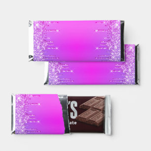 Purple Pink Neon Glitter Hershey Bar Favors