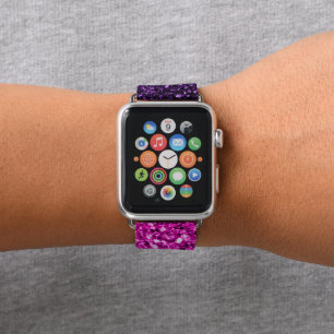 Purple Pink Ombre faux glitter sparkles Apple Watch Band