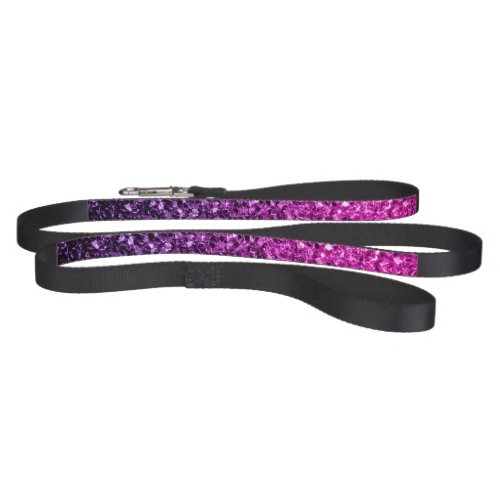 Purple Pink Ombre faux glitter sparkles Pet Leash