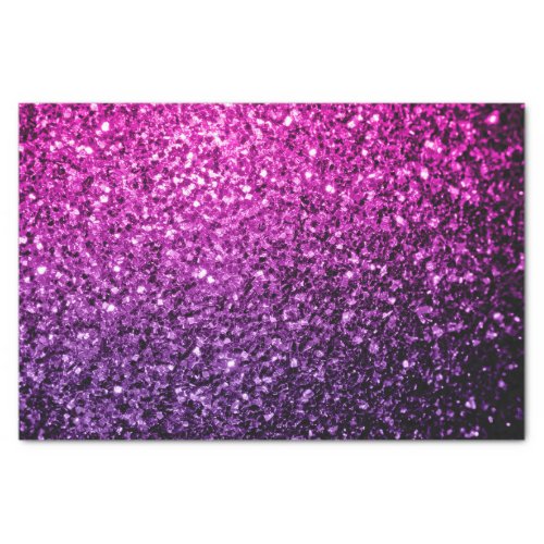 Purple Pink ombre faux shiny glitter sparkles Tissue Paper