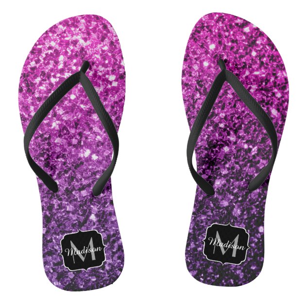 pink sparkly flip flops