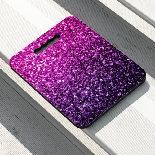 Purple pink ombre glitter sparkles seat cushion