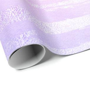 Purple Pink Ombre Pastel Lines Strokes Watercolor Wrapping Paper