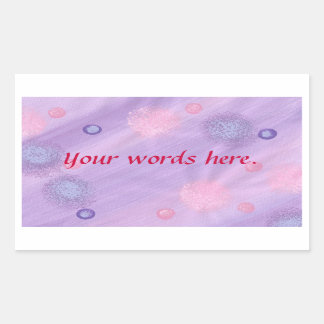 Purple Pink on Lavender, Your words here stickers