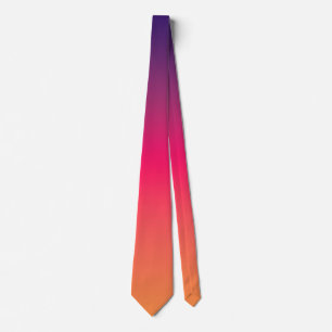 Purple Pink Orange Gradient Neck Tie