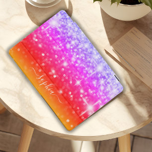Purple Pink Orange Sparkle Stars Glam iPad Pro Cover