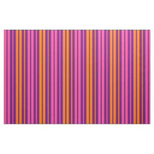 Purple Pink Orange Vertical Stripes Design   Fabric