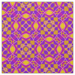 Purple Pink Orange &amp; Yellow Geometric Pattern Fabric