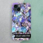 Purple Pink Oyster Shell Abstract Personalized iPhone 13 Case<br><div class="desc">Modern Purple,  Pink,  Aqua Oyster Shell Abstract Personalized iPhone Case For Women.  Easy To Change The Sample  Name To Your Own By Clicking Personalize.  Click Customize Further To Change The Font Type,  Font Color,  Or Font Size Or To Add/Delete/Change The Text Or Design Elements.</div>