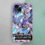Purple Pink Oyster Shell Abstract Personalized Iphone 13 Case at Zazzle