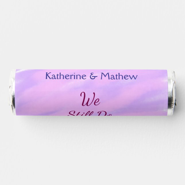 Purple pink pastel Vow renewal anniversary waterco Breath Savers® Mints (Front)