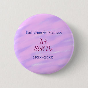 Purple pink pastel Vow renewal anniversary waterco Button