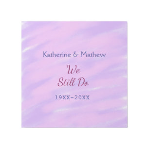 Purple pink pastel Vow renewal anniversary waterco Gallery Wrap