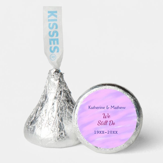 Purple pink pastel Vow renewal anniversary waterco Hershey®'s Kisses® (Front)