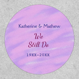 Purple pink pastel Vow renewal anniversary waterco Patch