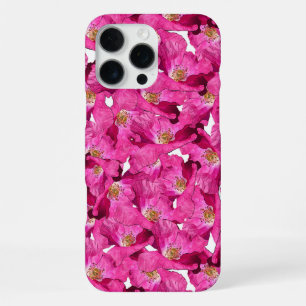Purple Pink Poppies Galore Pattern iPhone 16 Pro Max Case