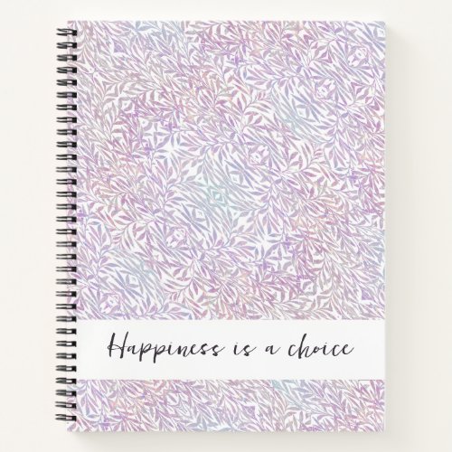 Purple Pink Positive Quotes Notebook