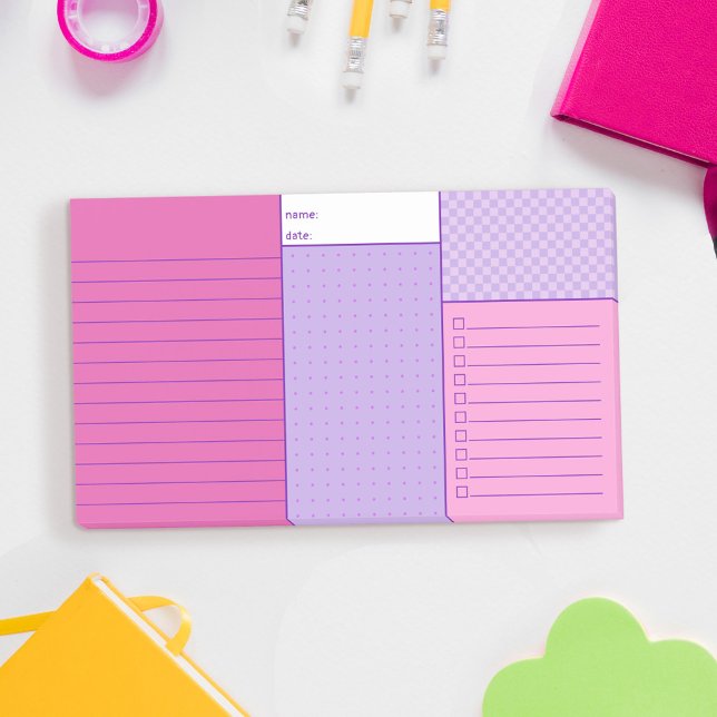 Purple Pink Practical Organizing To Do Combo Post-it Notes (Creator Uploaded)