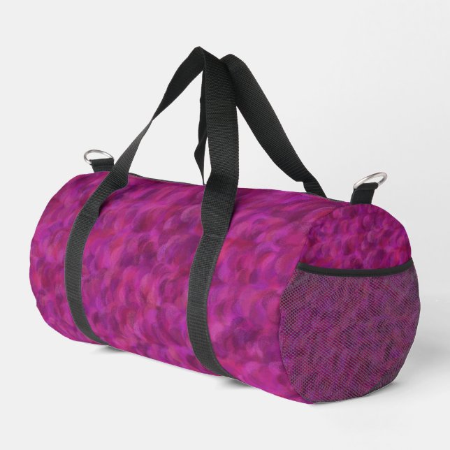 Purple Pink Red Abstract Seamless Pattern Small Duffle Bag (Right Corner)
