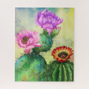 Purple Pink Red Cactus Flowers Puzzle