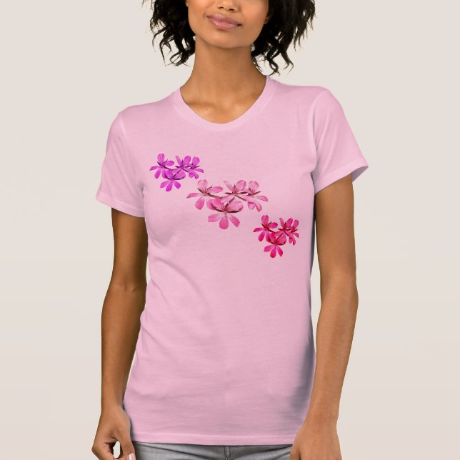 Purple Pink Red Flowers Geranium Women's T-Shirt (Front)