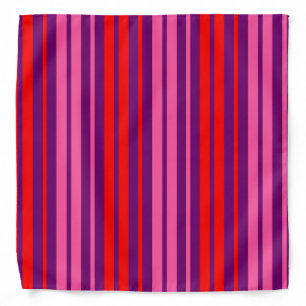 Purple Pink Red Vertical Stripes Design Bandana