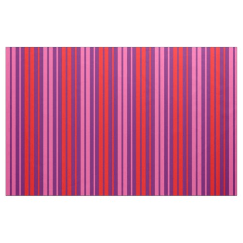 Purple Pink Red Vertical Stripes Design   Fabric