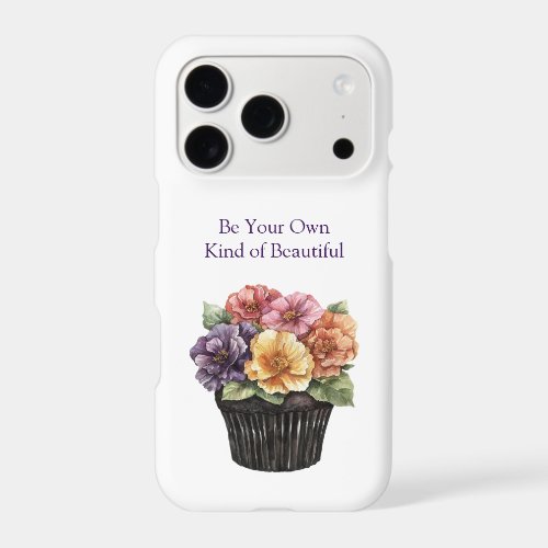 Purple Pink Red Yellow Orange Floral Cupcake iPhone 17 Pro Case
