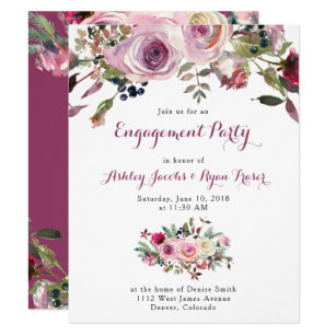 bohemian engagement party invitations