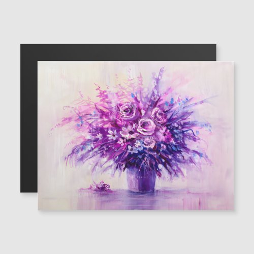 Purple  Pink Roses Oil Painting Print Flowers