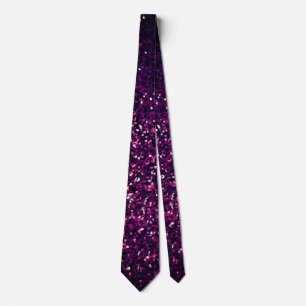 Purple Pink Sparkle Abstract Glitter Patterns Gift Neck Tie