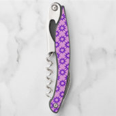 Purple Pink Stars Abstract Pattern Corkscrew (Front)