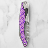 Purple Pink Stars Abstract Pattern Corkscrew (Back)