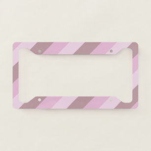Purple Pink Striped Ombre License Plate Frame