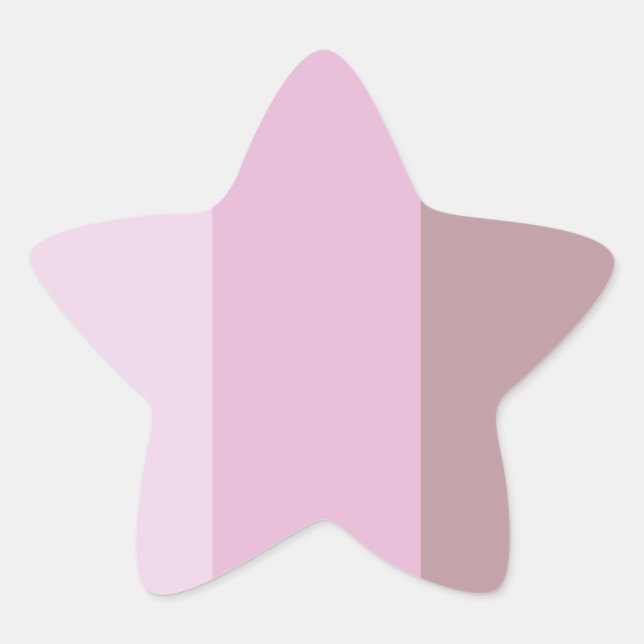 Purple Pink Striped Ombre Star Sticker (Front)