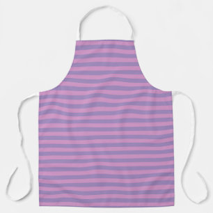 Purple Pink Stripes Pattern Apron