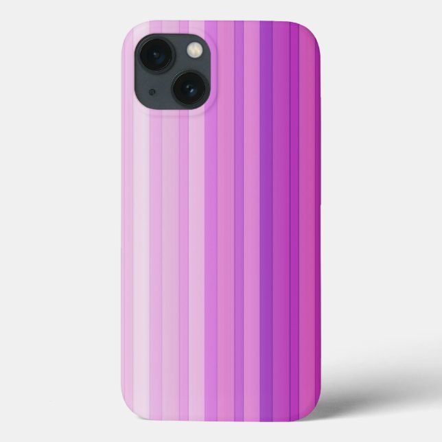 Purple Pink Stripes Pattern iPhone X Case (Back)